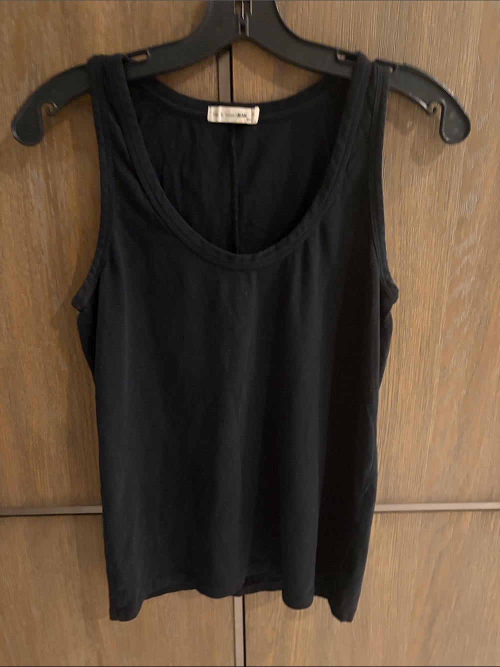 rag & bone Black Scoop Neck Tank Top